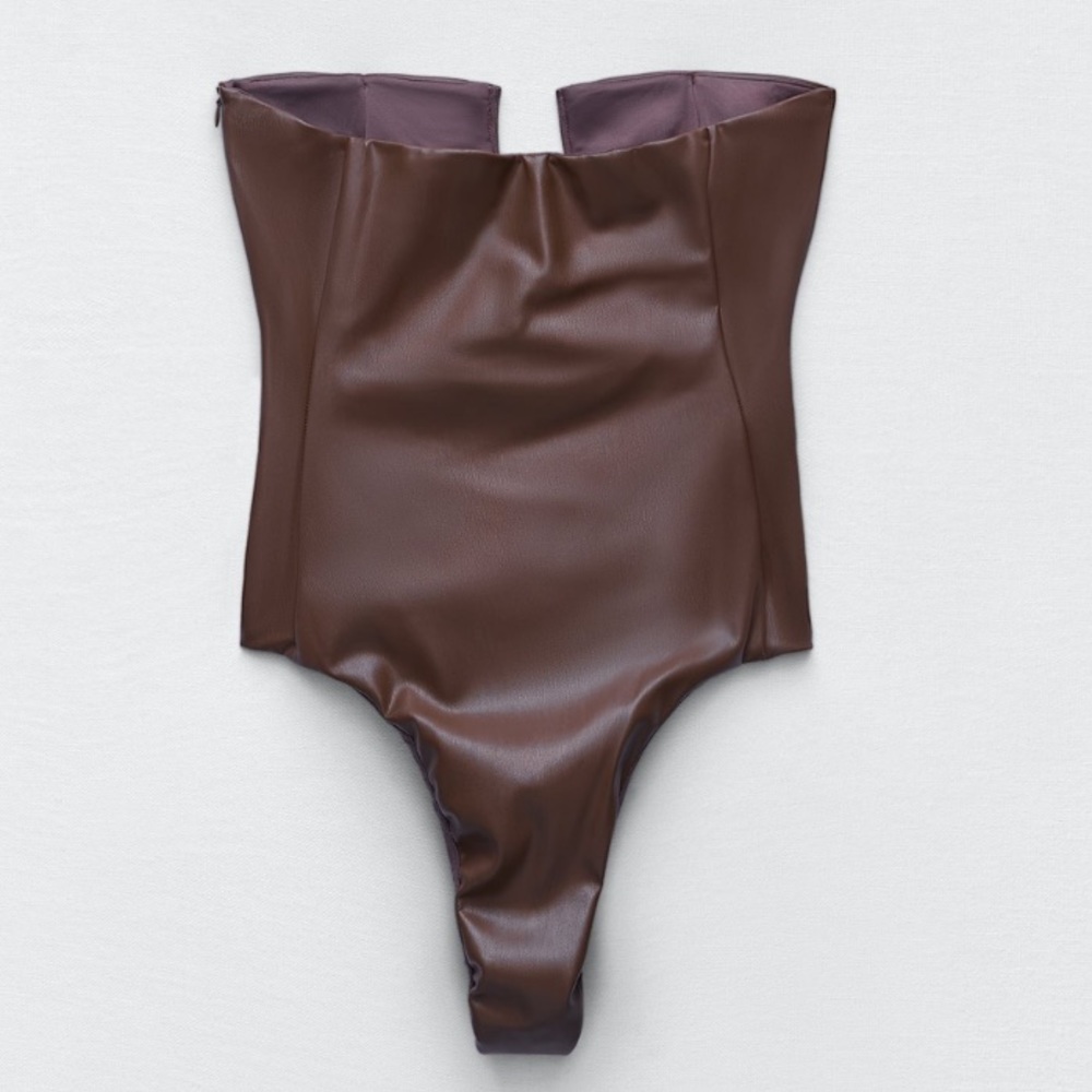 Blogger’s Fav| NWT ZARA Faux Leather Bodysuit - Picture 3 of 4